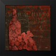 thumbnail image 2 of Stimson, Diane 15x15 Black Modern Framed Museum Art Print Titled - Red Wine Damask, 2 of 5