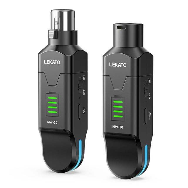 Sistema de micrófono inalámbrico LEKATO MW-20 2,4 GHz con Phantom de 48 V