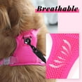 thumbnail image 3 of Jewyow No Pull Dog Harness, Adjustable Dog Vest with Soft Padding, Heavy Duty Dog Harness for Small, Medium, Large Dogs(Pink,XL), 3 of 6