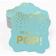 thumbnail image 2 of Inkdotpot Hang Tags Ready To Pop Baby Shower Favor Bracket Shape Gift Tags Real Gold Foil Bonbonniere Tag Pack Of 50, 2 of 7