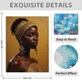 thumbnail image 3 of Diamond Art Kit for Adults, Elegant Vibrant Portrait Woman Fashion Diamond Painting for Adults Beginners, 5D DIY Diamond Art Painting Kits, Colorful Diamond Painting Craft for Home Decor 12x16, 3 of 7