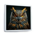thumbnail image 2 of Designart "Gazing Into Owl'S Expressionism" Animals Owl Floater Framed Wall Art Living Room, 2 of 5
