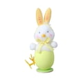thumbnail image 4 of Orejas de conejo de Pascua, pollito de peluche, decoración de Pascua, decoración de fiesta de Pascua Blanco Verde, 4 of 9