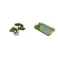 thumbnail image 1 of Árbol bonsái artificial,Bonsái artificial para decoración de escritorio o interior,Bonsái artificial,planta falsa en maceta.,Bandeja para servir,Bandeja rectangular para servir en la, 1 of 8
