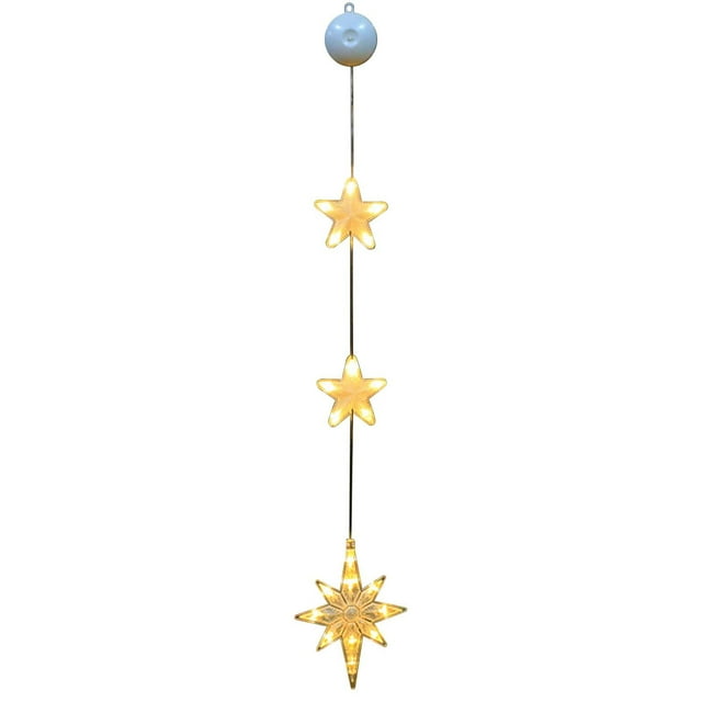 Rbaofujie Hanging Lights LED Decorative Lights Christmas Suction Cup Lights Popularlight String Curtain Lighting Colorful Light String Christmas Tree Decorations