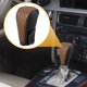 thumbnail image 3 of Funda Universal para pomo de palanca de cambios de coche, Protector adhesivo decorativo para pomo de coche automático, piel sintética, color negro y marrón, 1 ud., 3 of 7