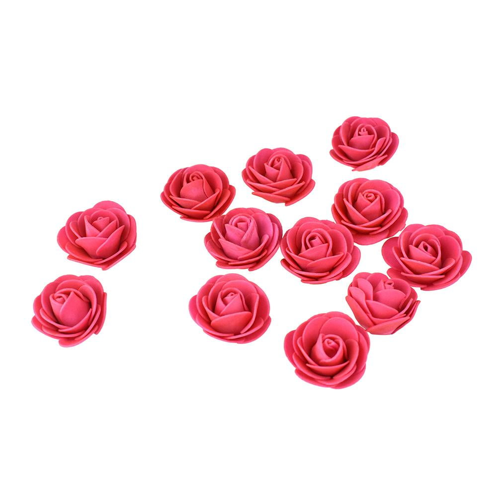 Craft Foam Roses, Fuchsia, 13/4Inch, 12Count