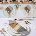 thumbnail image 2 of Cloth Napkins Set of 4 - 20x20 Inches, Farmhouse Haze Blue Brown Washable Reusable Table Napkins, Vintage Wooden Striped Soft & Absortbent Dining Napkin for Party Wedding Hotel Restaurant, 2 of 8
