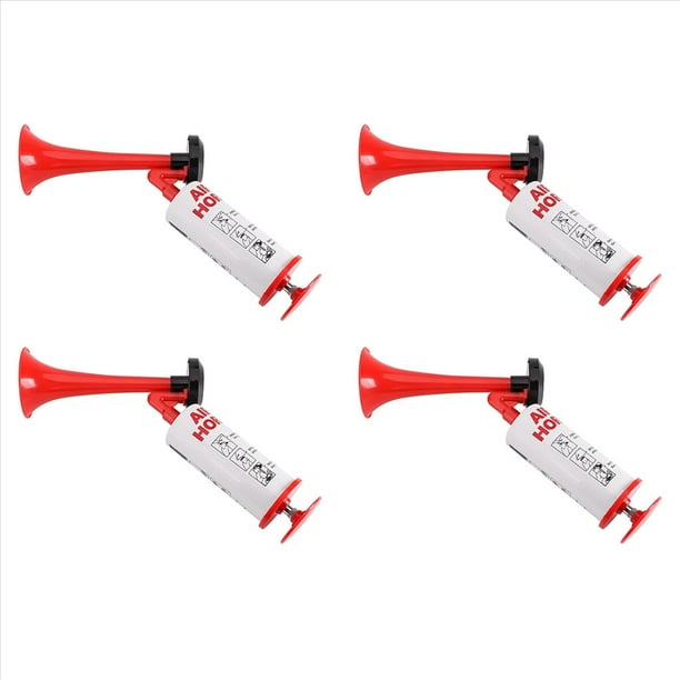4X Bocina de Aire de Mano, Bocina de Bomba de Aire de Mano Portátil de Aluminio + ABS, Bocina de Seguridad para Eventos Deportivos