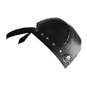 Hukai Hip Hop Dark Durag Doo Rag Skull Hat Durag Pirate Hat for Street Strolling PU Photo Props Grunge Photo