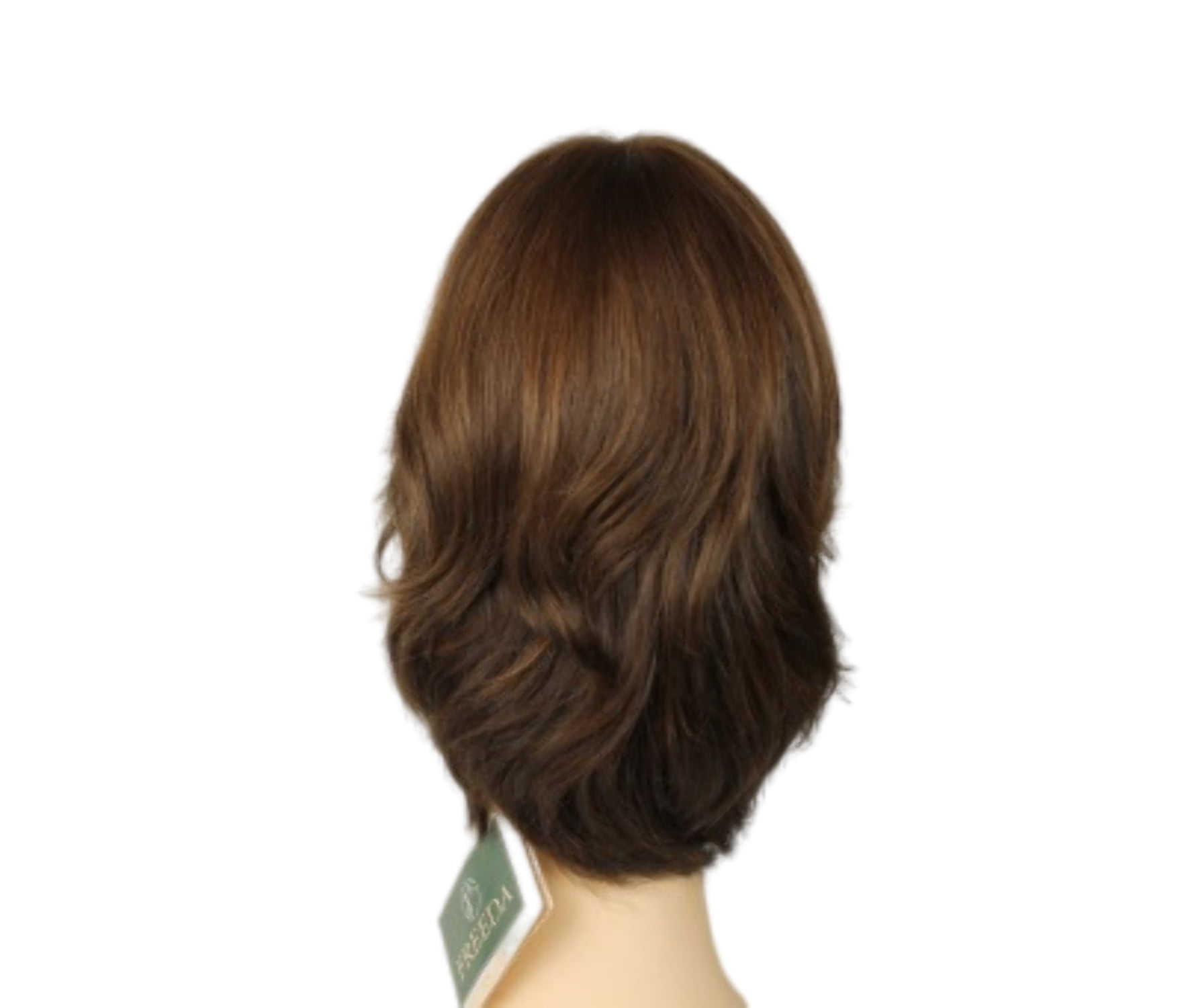 European Human Hair Freeda Wig Shlomit Medium Brown With Blonde Highlights Skin Top Size S