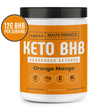 Omega Keto BHB Exogenous Ketones - Orange Mango - Base goBHB Salts Supplement | Ketones for Ketogenic Diet | Electrolytes (16