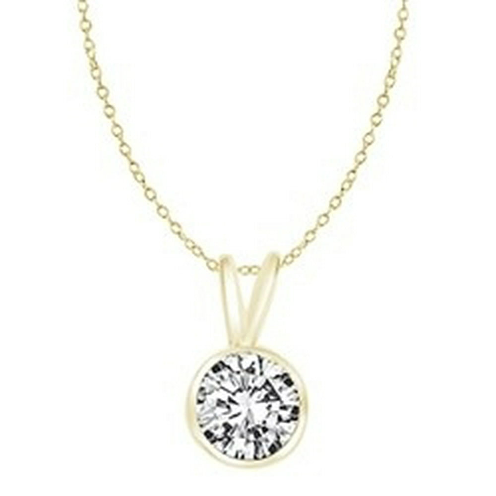 Diamond Essence Diamond Essence Bezel Set Pendant with 1.0 ct.t.w. of