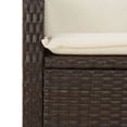 thumbnail image 3 of vidaXL 5 Piece Garden Dining Set with Cushions Brown Poly Rattan, 3 of 5