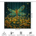 thumbnail image 4 of RKSupls Waterproof Shower Curtain, Glowing Stained Glass Dragonfly Luminous Field Polyester Shower Curtain with Hooks for Chic Elegant Home Bathtub Bathroom Decor Washable Curtains, 4 of 6