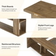 thumbnail image 6 of Tribesigns 63" Farmhouse Console Table, Farmhouse Long Entryway Table With 3 Storage Shelves For Living Room, Hallway, Foyer, Oak Brown, 6 of 8