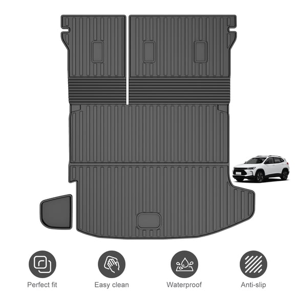 Fit for Chevrolet Trax 2024-2026 Cargo Liner & Backrest Mat TPE All Weather Trunk Protection, Non-Slip, Easy Clean,Waterproof Car Accessories