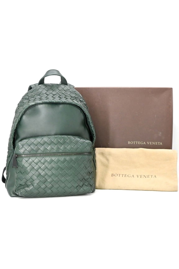 Pre-Owned BOTTEGA VENETA Bottega Veneta Intrecciato Backpack Rucksack Green