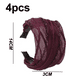 thumbnail image 2 of Diadema ancha y dura con dientes para mujeres, banda para el cabello para niñas, accesorios de aro para el cabello de tela plisada, 2 of 5