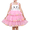 Pink Bunny, variant on Girls Dress Cat Face Purple Tower Ruffle Dancing Party 10 Years