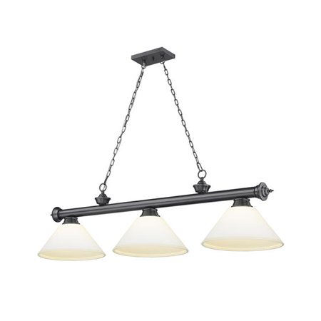 

Z Lite 2306-3BP-AMO14 3 x 60W Cordon Medium Dimmable Billiard Light Matte Opal
