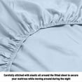 thumbnail image 2 of HLONK Fresh Linen 1200 Thread Count California King Size Deep Pocket Solid Cotton Sheet Set (California King, 2 of 3