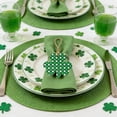 thumbnail image 3 of 12Pcs St. Patrick's Day Decoration Wooden Shamrock Pendant, 4-Pattern Green Clover Hanging Ornaments Irish Decor for Holiday Party & Home Living Room, 3 of 5