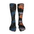 thumbnail image 5 of Yiaed Cyberpunk Skull American Flag Print Great elasticity Adult Stockings Sports socks for Men and Women-One Size, 5 of 8
