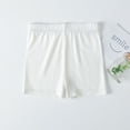 thumbnail image 2 of Kids Girls Dance Shorts Solid Color Breathable Bike Shorts White 4-5 Years, 2 of 4