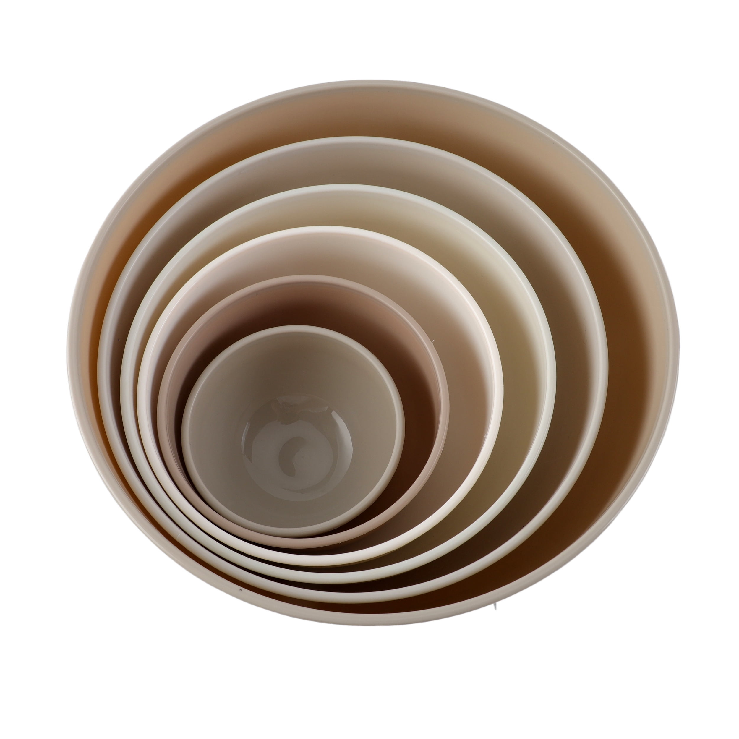 Cook with Color 12-Piece Silicone Nesting Mixing Bowl Set with Lids for Kitchen, Dishwasher & Microwave Safe, Taupe