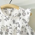 thumbnail image 6 of Gubotare Girls Summer Dress Toddler Girl Outfit Smocked Dress Flutter Sleeve Retro Plaid Dress Cake Smash 5T 6T (Beige,5-6 Years), 6 of 6