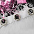thumbnail image 4 of jejeloiu Chic Bdiamond Butterfly Blackout Curtains Set of 2 (52x84 Each),,Cheetah Pattern Bowknot Window Curtains,Pink Gray Black Curtains and Drapes For Men Women,Breathable Home Decor, 4 of 6