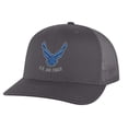 thumbnail image 4 of US Air Force Hat - Embroidered Military Trucker Hat with Mesh Back - Patriotic Veteran Snapback Cap (NavyBlue), 4 of 9