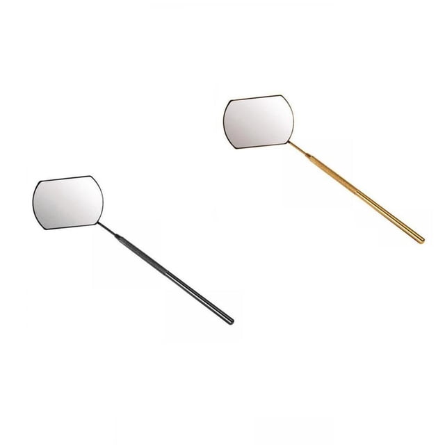 2 espejos de acero inoxidable para comprobar las herramientas de aplicación. Baoblaze espejo de pestañas