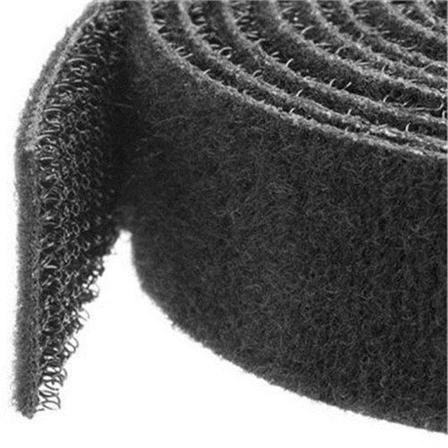 100 ft. Hook & Loop Cable Tie Cut to Size Bulk Roll - Grey