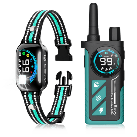 Sevy Buzzy Dog Bark Collar & Dog Shock Collar with Remote Smart Anti Barking Dog Training Collar 3300FT Dog E Collar with 4 Training Modes LED Light IP67 Waterproof for Small Medium Large Dogs