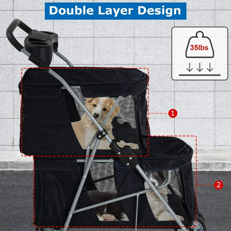 Double pet stroller walmart hot sale