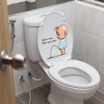 thumbnail image 3 of Pegatinas de advertencia divertidas para inodoro, tapa de inodoro para orinar de niños de dibujos animados, pegatina para puerta de WC, decoración autoadhesiva extraíble, papel para el hogar de 22,5* TUNC Sencillez, 3 of 5