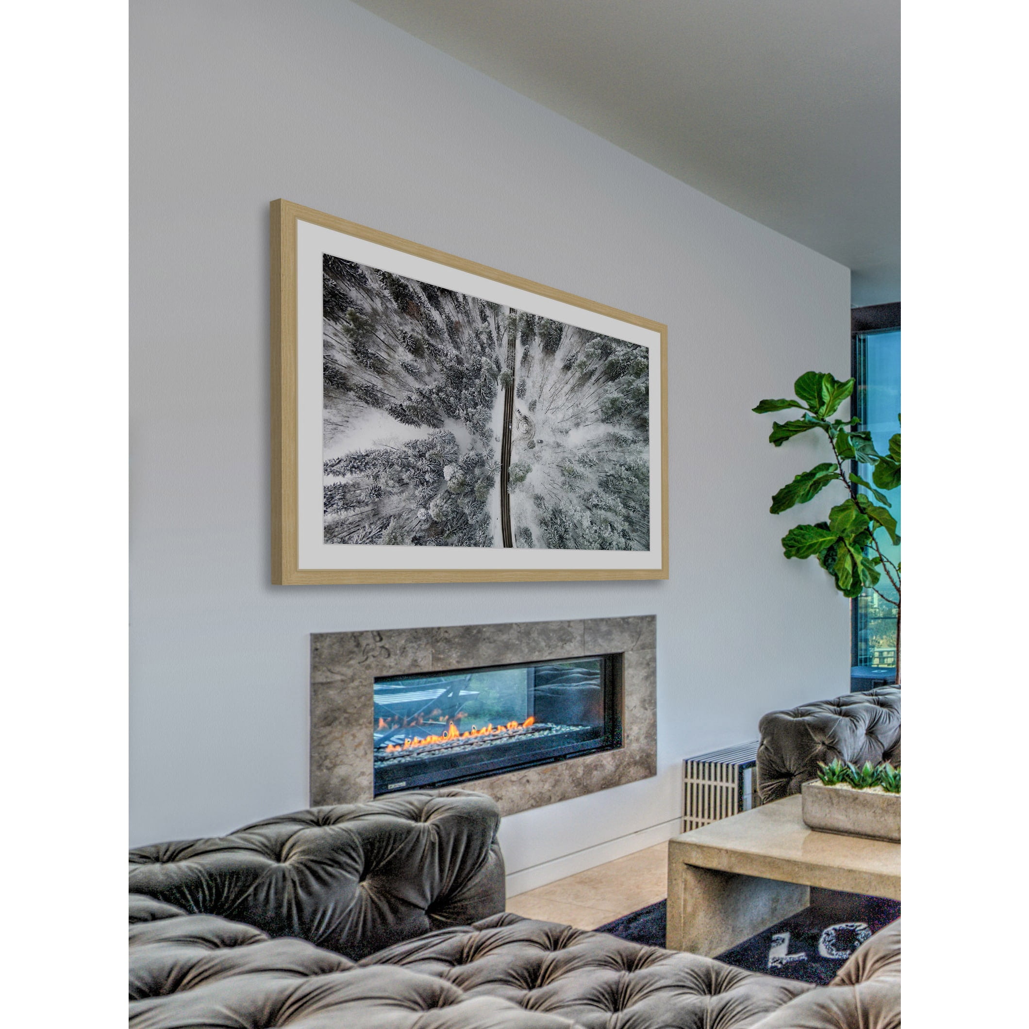 Marmont Hill "Amid The Cold" By Karolis Janulis Framed Painting Art Print, 36.0" x 1.5"