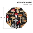 thumbnail image 3 of Bingfone Vintage Various Mushrooms Leather Drinks Coasters With Set Of 6,Suitable For Home Kitchen,Coffee Cup Coasters Home Gift, 3 of 9