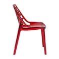 thumbnail image 4 of LeisureMod Chaise de Salle à Manger Moderne Cornelia, Rouge Transparent (Ensemble de 1), 4 of 6