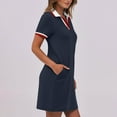 thumbnail image 6 of Womens Polos Dresses Casual Summer Shirts Dress Short Sleeve V Neck Tennis Golf Mini Shift Dresses 2025 Fashion Vacation Travel Skirts Outfit, 6 of 9