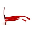 thumbnail image 3 of 80s Funk Lighting Bolt Electric Triangle Shield Sunglasses Red, 3 of 4