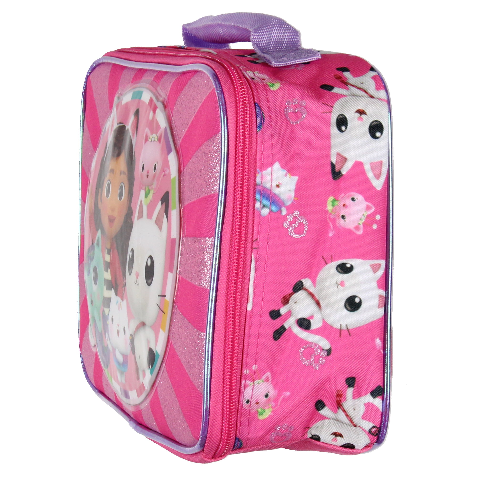 Gabby's Dollhouse Kids Lunch Box Pandy Paws and Kitty Friends Insulated Lunch Bag 10"