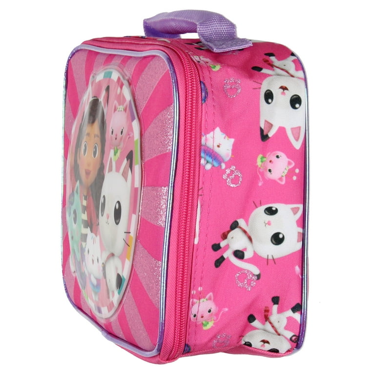 Gabby's Dollhouse Kids Lunch Box Pandy Paws and Kitty Friends Insulated  Lunch Bag Pink