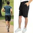 thumbnail image 3 of Mens Relax Shorts with Mesh Lining Funny Swimwear Bathing Suits Running Pants Athletic Active Shorts with Pocket (Black,White), 3 of 8