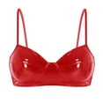 thumbnail image 3 of Sujetador de piel sintética con aspecto mojado para mujer, lencería, ropa interior sin almohadilla, Bralette sin aros, Tops de sujetador a la moda, ropa para discoteca para festivales de música, 3 of 5
