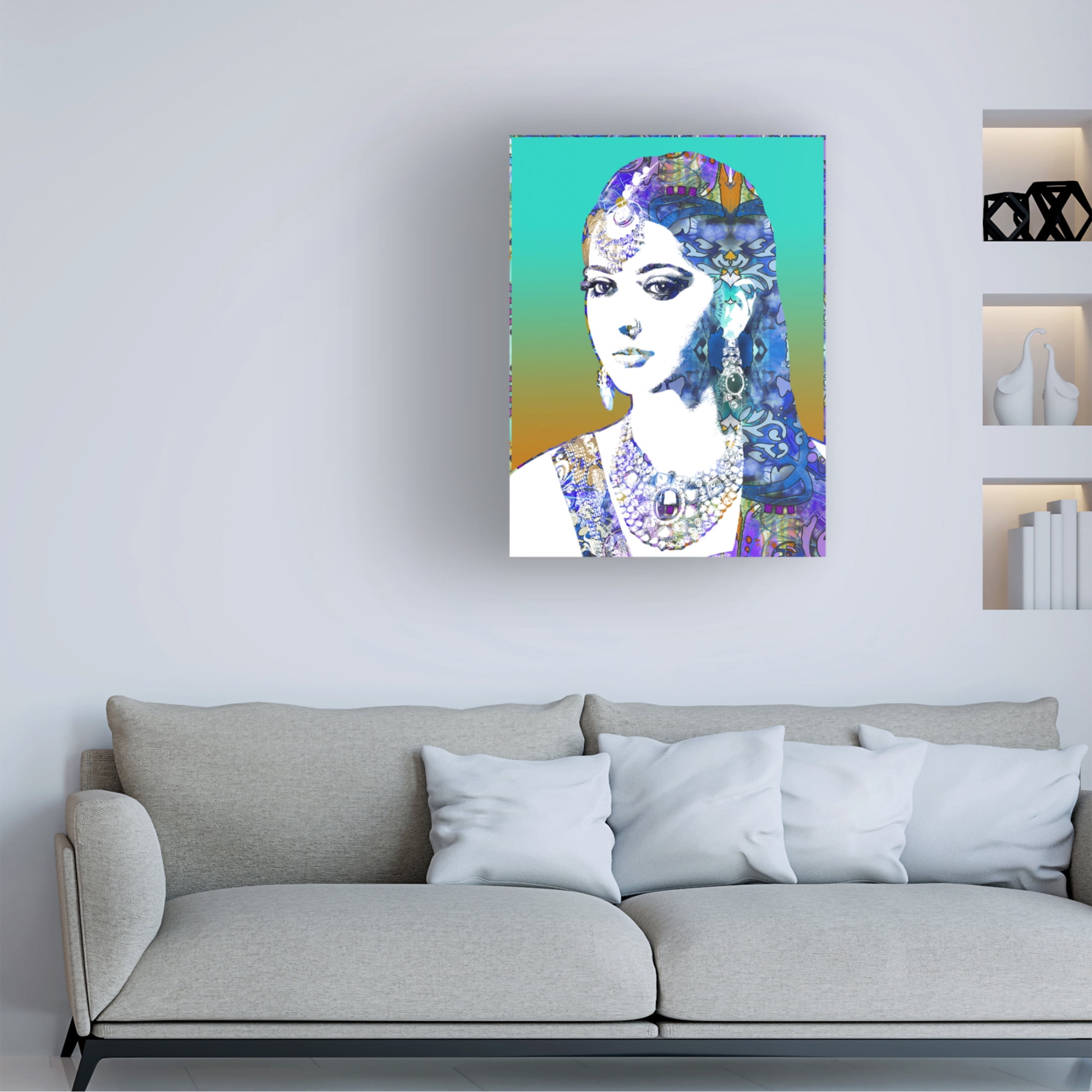 Canvas Wall Art - Dean Russo 'Shimla' Wall Art for Living Room, Bedroom, or Office Décor by Trademark Fine Art - 24 x 32 Inches