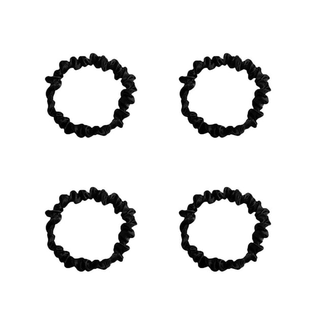 QJUHUNG 8 Pcs Chouchous Accessoires pour Cheveux Ajustables pour Femmes Bandeau Robuste Chouchous en Soie Style10 Noir