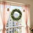 thumbnail image 6 of 15.75in Artificial Trumpet Rose Wreath Plastic Floral Garland Front Door Wall Decor, 6 of 9